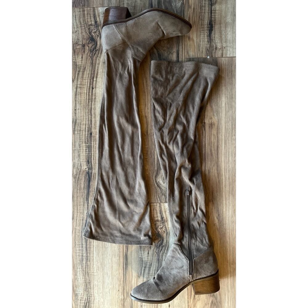 Steve Madden Gabriana Over-The-Knee Boots Taupe Size 7.5 Women’s